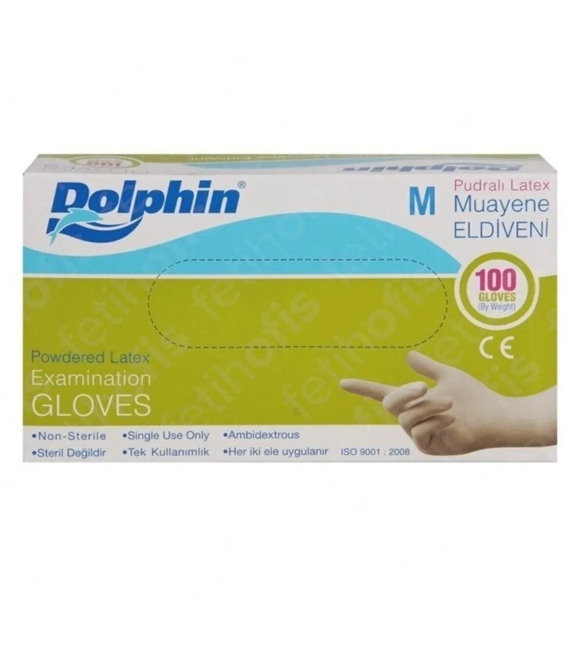 Dolphin%20Pudralı%20Lateks%20Eldiven%20100%20lü