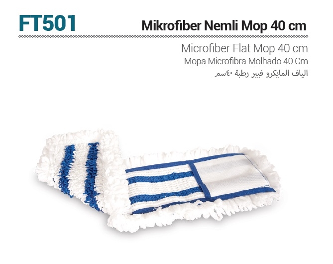 Flora%20Mikrofiber%20Nemli%20Mop%2040%20Cm%20FT501