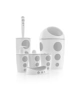 Flora Punto Çöp Kovalı Banyo Seti 6 Parça - Görsel 4