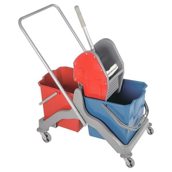 Flora Çift Kovalı Temizlik Arabası Plastik