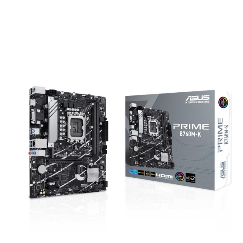 AA203ASU0069-0 Asus Prıme B760M-K Ddr5 8000Mhz 1Xvga 1Xhdmı 2Xm.2 Usb 3.2 Matx 1700P (12. / 13. Ve 14. Nesil İşlemci Uyumlu) - Görsel 1