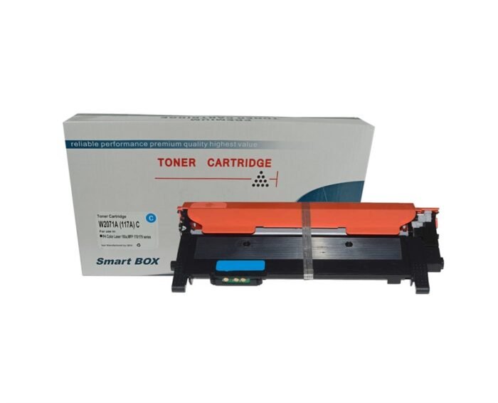 SmartBOX HP Uyumlu 117A-W2071A-MFP 178-179 Çipsiz Mavi Muadil Toner 700 Baskı - Görsel 2