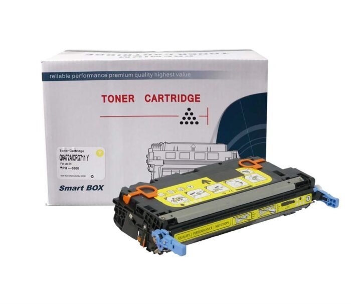 SmartBOX HP Uyumlu 502A-Q6472A-503A-Q7582A-CRG-711 Sarı Muadil Toner 4000 Baskı - Görsel 3