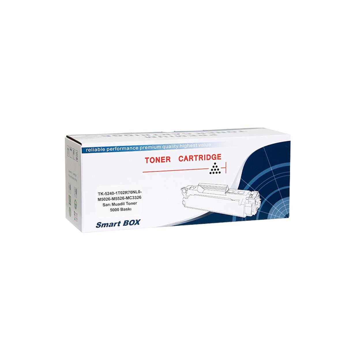 smartbox-tk-5240-1t02r70nl0-m5026-m552-e5c-4c.jpg SmartBOX Kyocera Uyumlu TK-5240-1T02R7ANL0-M5026-M5526-MC3326 Sarı Muadil Toner 5000 Baskı - Görsel 1